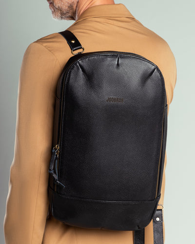 Oxford Backpack ''Cow leather'' - Black